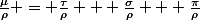 \frac{\mu}{\rho} = \frac{\tau}{\rho} + \frac{\sigma}{\rho} + \frac{\pi}{\rho}