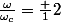 \frac{\omega}{\omega_c}=\frac 12