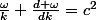 \frac{\omega}{k} \frac{d \omega}{dk}=c^2