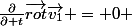 \frac{\partial}{\partial t}\vec{rot}\vec{v_1} = 0 