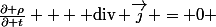 \frac{\partial \rho}{\partial t} + \mathop{\rm div} \vec{j} = 0 