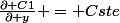 \frac{\partial C1}{\partial y} = Cste