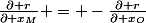 \frac{\partial r}{\partial x_M} = -\frac{\partial r}{\partial x_O}