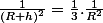 \frac{1}{(R+h)^2}=\frac{1}{3}.\frac{1}{R^2}