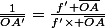 \frac{1}{\bar{OA'}}=\frac{f'+\bar{OA}}{f'\times \bar{OA}}