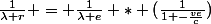 \frac{1}{\lambda r} = \frac{1}{\lambda e} * (\frac{1}{1+-\frac{ve}{c}})