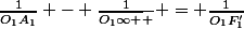 \frac{1}{\overline{O_1A_1}} - \frac{1}{\overline{O_1\infty } } = \frac{1}{\overline{O_1F'_1}}