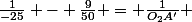 \frac{1}{-25} - \frac{9}{50} = \frac{1}{O_2A'} 