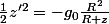 \frac{1}{2}z'^{2}=-g_{0}\frac{R^{2}}{R+z}