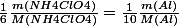 \frac{1}{6}\frac{m(NH4ClO4)}{M(NH4ClO4)}=\frac{1}{10}\frac{m(Al)}{M(Al)}