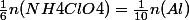 \frac{1}{6}n(NH4ClO4)=\frac{1}{10}n(Al)