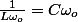 \frac{1}{L\omega_{o}}=C\omega_{o}