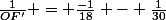 \frac{1}{OF'} = \frac{-1}{18} - \frac{1}{30}