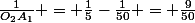 \frac{1}{O_2A_1} = \frac{1}{5}-\frac{1}{50} = \frac{9}{50}