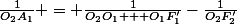 \frac{1}{O_2A_1} = \frac{1}{O_2O_1 + O_1F'_1}-\frac{1}{O_2F'_2}