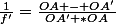 \frac{1}{f'}=\frac{OA - OA'}{OA' *OA}