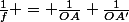 \frac{1}{f} = \frac{1}{OA}+\frac{1}{OA'}