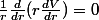 \frac{1}{r}\frac{d}{dr}(r\frac{dV}{dr})=0