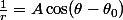 \frac{1}{r}=A\cos(\theta-\theta_0)