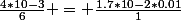 \frac{4*10-3}{6} = \frac{1.7*10-2*0.01}{1}