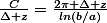 \frac{C}{\Delta z}=\frac{2\pi \Delta z}{ln(b/a)}