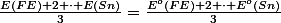 \frac{E(FE)+2 \cdot E(Sn)}{3}=\frac{E^o(FE)+2 \cdot E^o(Sn)}{3}