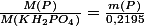 \frac{M(P)}{M(KH_2PO_4)}=\frac{m(P)}{0,2195}