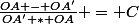 \frac{OA - OA'}{OA' * OA} = C
