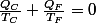 \frac{Q_{C}}{T_{C}}+\frac{Q_{F}}{T_{F}}=0