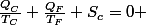 \frac{Q_{_{C}}}{T_{C}}+\frac{Q_{F}}{T_{F}}+S_{c}=0 