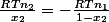 \frac{RTn_2}{x_2}=-\frac{RTn_1}{1-x_2}