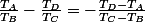 \frac{T_{A}}{T_{B}}-\frac{T_{D}}{T_{C}}=-\frac{T_{D}-T_{A}}{T_{C}-T_{B}}