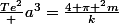 \frac{Te^2} {a^3}=\frac{4 \pi ^2m}{k}