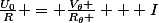 \frac{U_0}{R} = \frac{V_\theta }{R_\theta } + I