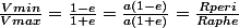 \frac{Vmin}{Vmax}=\frac{1-e}{1+e}=\frac{a(1-e)}{a(1+e)}=\frac{Rperi}{Raphe}