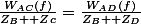 \frac{W_{AC}(f)}{Z_B +Zc}=\frac{W_{AD}(f)}{Z_B +Z_D}