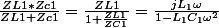 \frac{ZL1*Zc1}{ZL1+Zc1}=\frac{ZL1}{1+\frac{ZL1}{ZC1}}=\frac{jL_{1}\omega}{1-L_{1}C_{1}\omega^{2}}