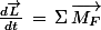 \frac{d\vec{L}}{dt}\,=\,\Sigma\,\vec{M_F}