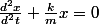\frac{d^2x}{d^2t}+\frac{k}{m}x=0