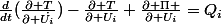 \frac{d}{dt}(\frac{\partial T}{\partial {\dot{U_{i}}}})-\frac{\partial T}{\partial {{U_{i}}}}+\frac{\partial \Pi }{\partial {{U_{i}}}}=Q_{i}