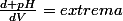 \frac{d pH}{dV}=extrema