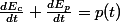 \frac{dE_{c}}{dt}+\frac{dE_{p}}{dt}=p(t)
