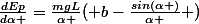 \frac{dEp}{d\alpha }=\frac{mgL}{\alpha }( b-\frac{sin(\alpha )}{\alpha } )