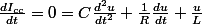 \frac{dI_{cc}}{dt}=0=C\frac{d^{2}u}{dt^{2}}+\frac{1}{R}\frac{du}{dt}+\frac{u}{L}
