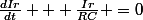 \frac{dIr}{dt} + \frac{Ir}{RC} =0