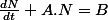 \frac{dN}{dt}+A.N=B
