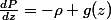 \frac{dP}{dz}=-\rho g(z)