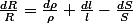 \frac{dR}{R}=\frac{d\rho}{\rho}+\frac{dl}{l}-\frac{dS}{S}