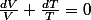 \frac{dV}{V}+\frac{dT}{T}=0