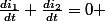 \frac{di_{1}}{dt}+\frac{di_{2}}{dt}=0 